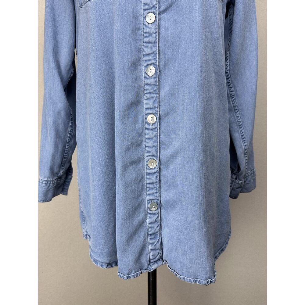 Soft Surroundings Shirt Top Womens Sz S Tencel Lyocell Button Up Long Sleeve - Picture 2 of 16